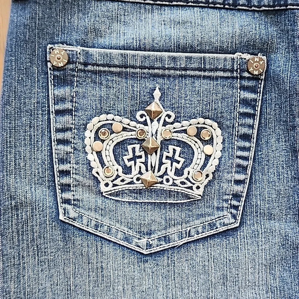 Vintage Y2K YMI Denim Shorts with Lace Detailing